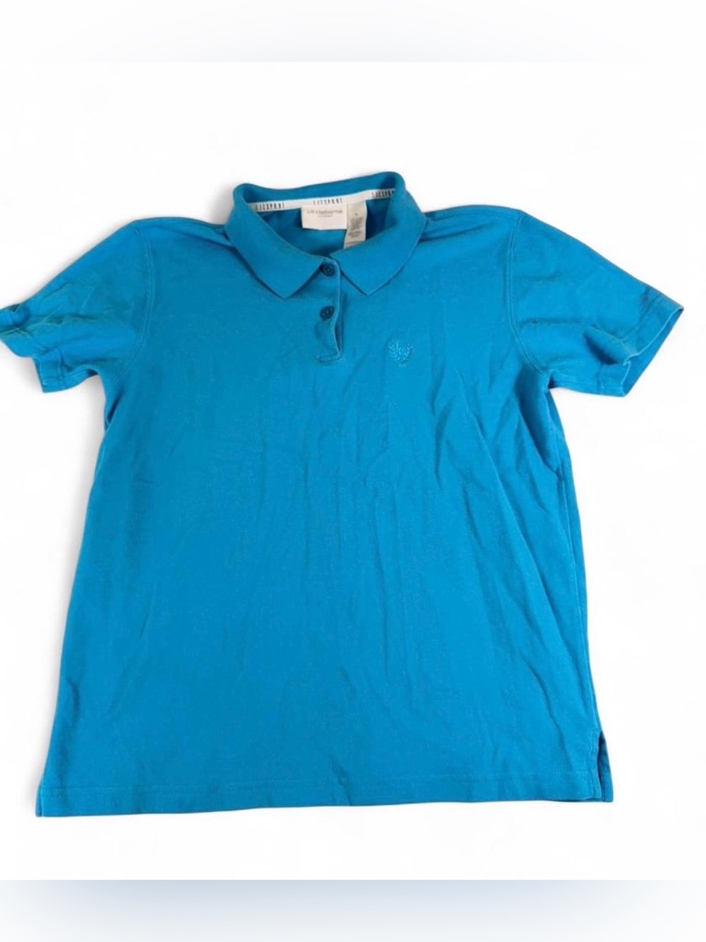 Liz Claiborne Lizsport Teal Short-Sleeve Polo